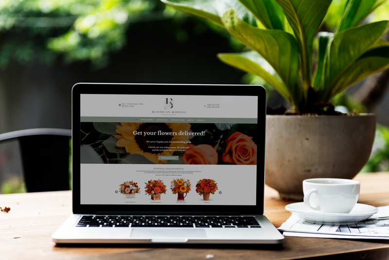 website redesign custom florals shop